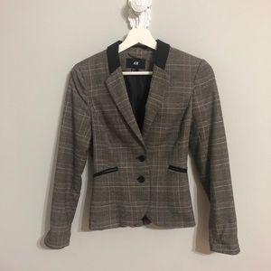 H&M plaid blazer. Perfect for work or going out